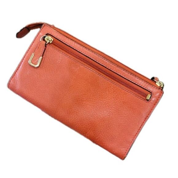 Coach Orange Leather Wristlet Wallet - Women's Designer Handbag with Strap - Picture 3 of 13